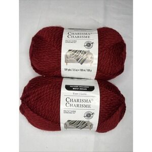 Loops&Threads Charisma Bulky 5 Red Lot of 2 109 yds  J10 Lot 244 Bulky 5
